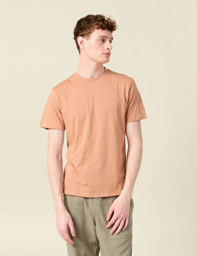 T-shirt manches courtes vieux rose homme