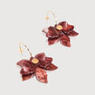 Boucles d'oreilles pendantes taupe femme