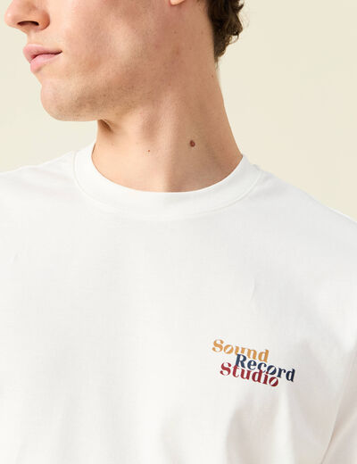 T-shirt éco-responsable ecru homme