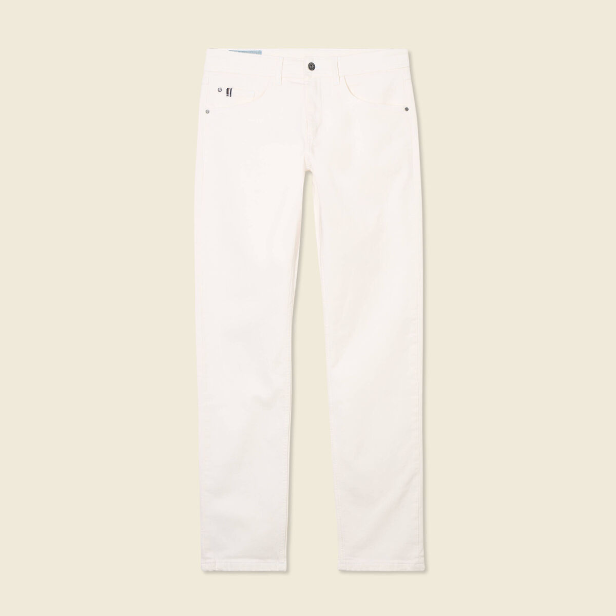 Jeans straight homme used L34 denim blanc homme