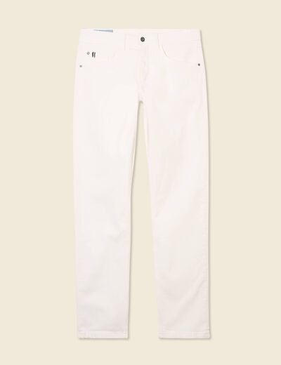 Jeans straight homme used L34 denim blanc homme