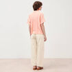 Chemise manches 3/4 orange abricot femme