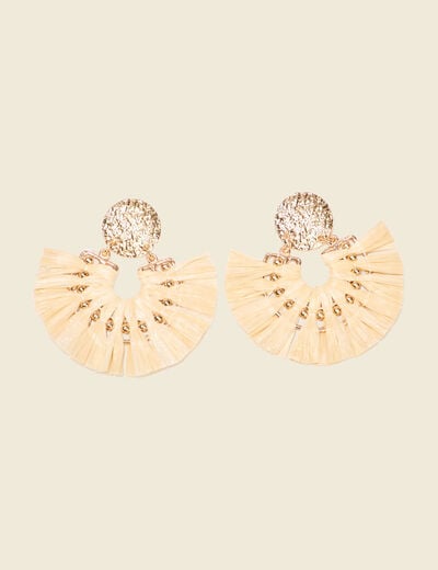 Boucles d'oreilles pendantes sable femme