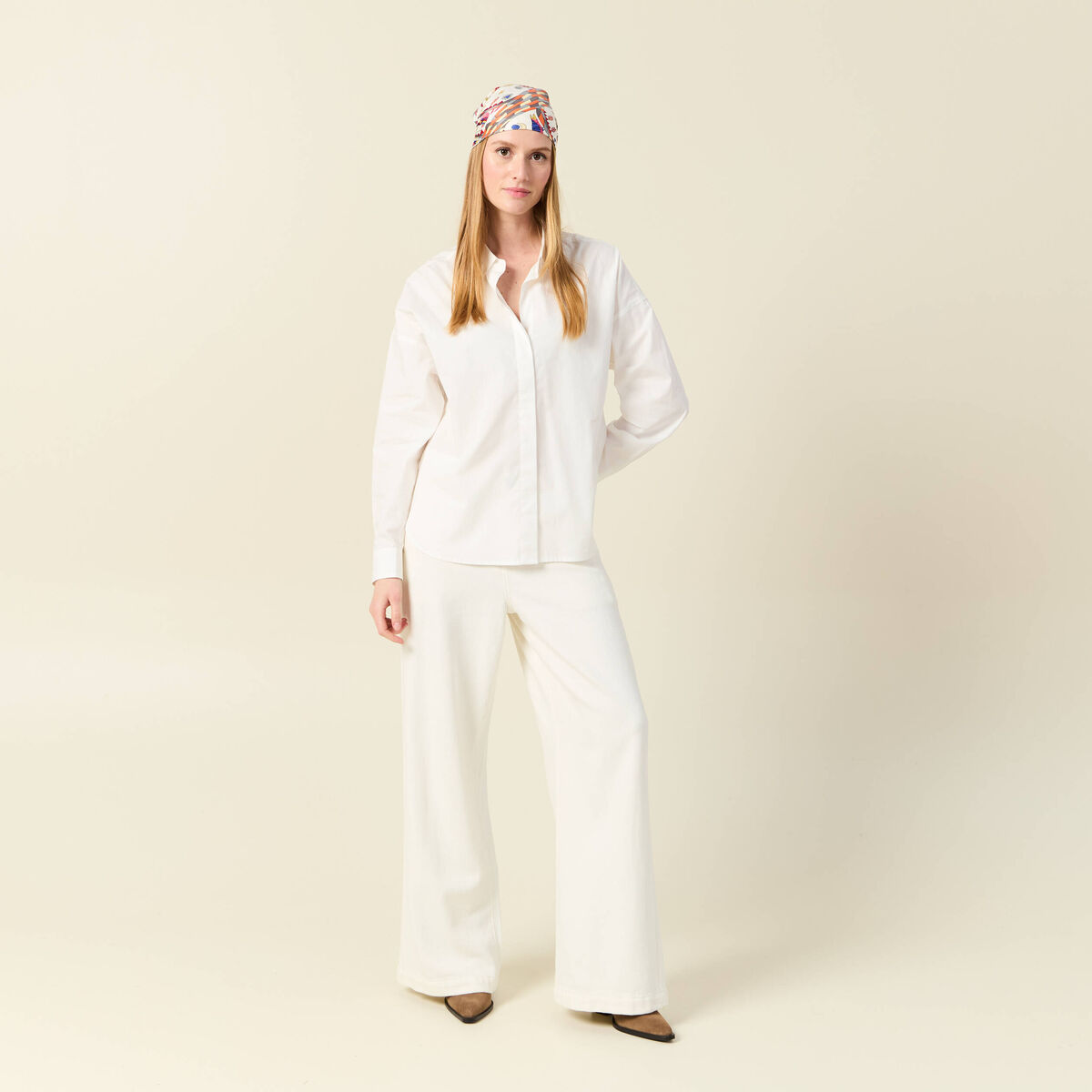 Chemise éco-responsable ecru femme