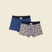 Lot 2 boxers bleu foncé homme