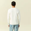 Pull col rond manches longues ecru homme