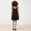 Robe sans manches en maille col carr&eacute; noir femme