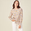 Blouse manches longues beige femme