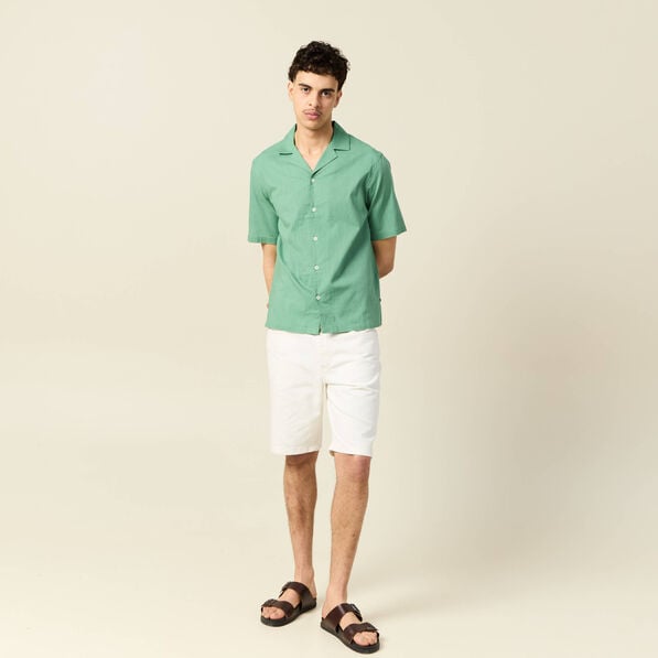 chemise manches courtes vert homme Chemise manches courtes vert homme