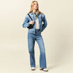 Veste oversize en jean denim used femme