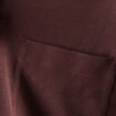 Polo ample manches longues col polo marron fonc&eacute; homme