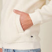 Sweat col camionneur zippé ecru homme