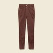 Pantalon skinny push-up taille standard marron fonc&eacute; femme
