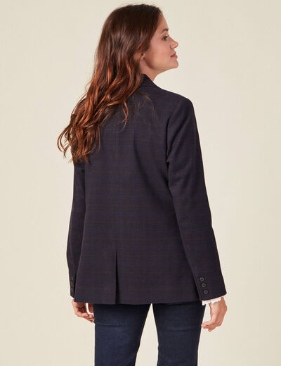 Veste blazer éco-responsable bleu marine femme