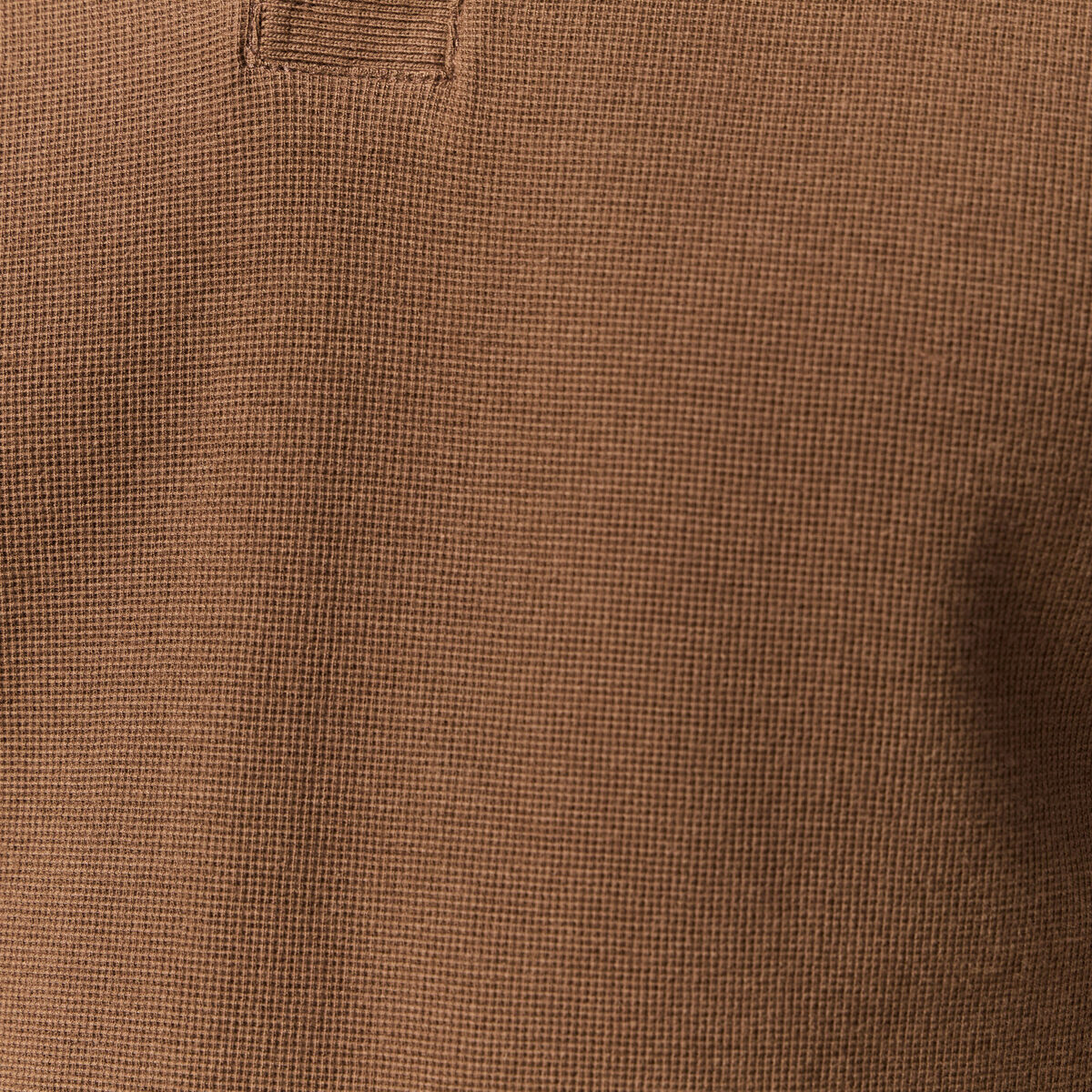 Polo cintr&eacute; col cubain manches courtes marron homme