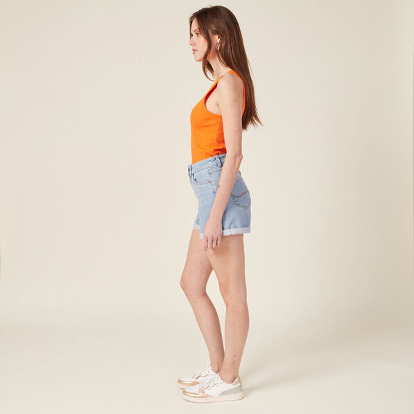 debardeur bretelles larges orange femme Débardeur bretelles larges orange femme