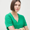 T-shirt manches courtes vert femme