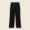 Jeans large taille haute denim noir femme