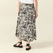 Jupe fluide taille standard blanc femme