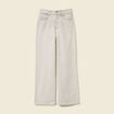 Jeans large taille haute denim gris clair femme