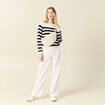 Pull manches longues bleu marine femme