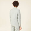 Veste blazer boutonnée bleu gris homme
