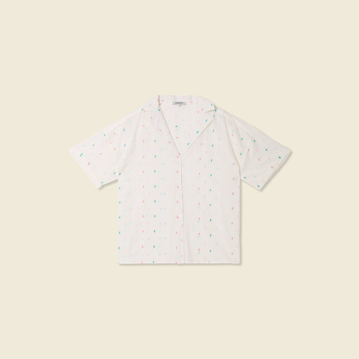 Chemise manches courtes multicolore femme
