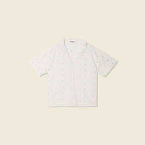 Chemise manches courtes multicolore femme