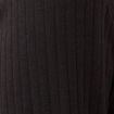 T-shirt ajust&eacute; col rond manches longues noir femme