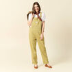 Salopette en jean vert olive femme
