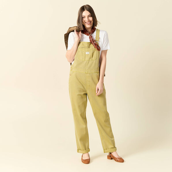 Salopette en jean vert olive femme