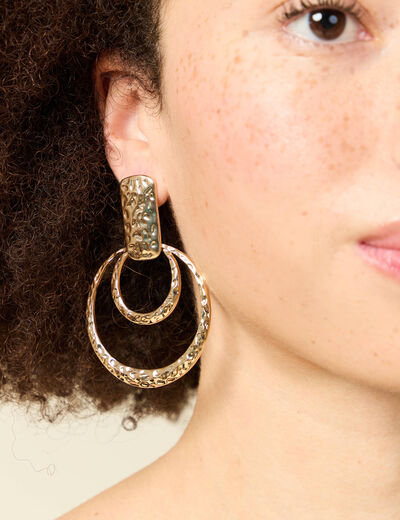 Boucles d'oreilles couleur or femme