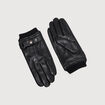 Gants en cuir avec doublure noir homme