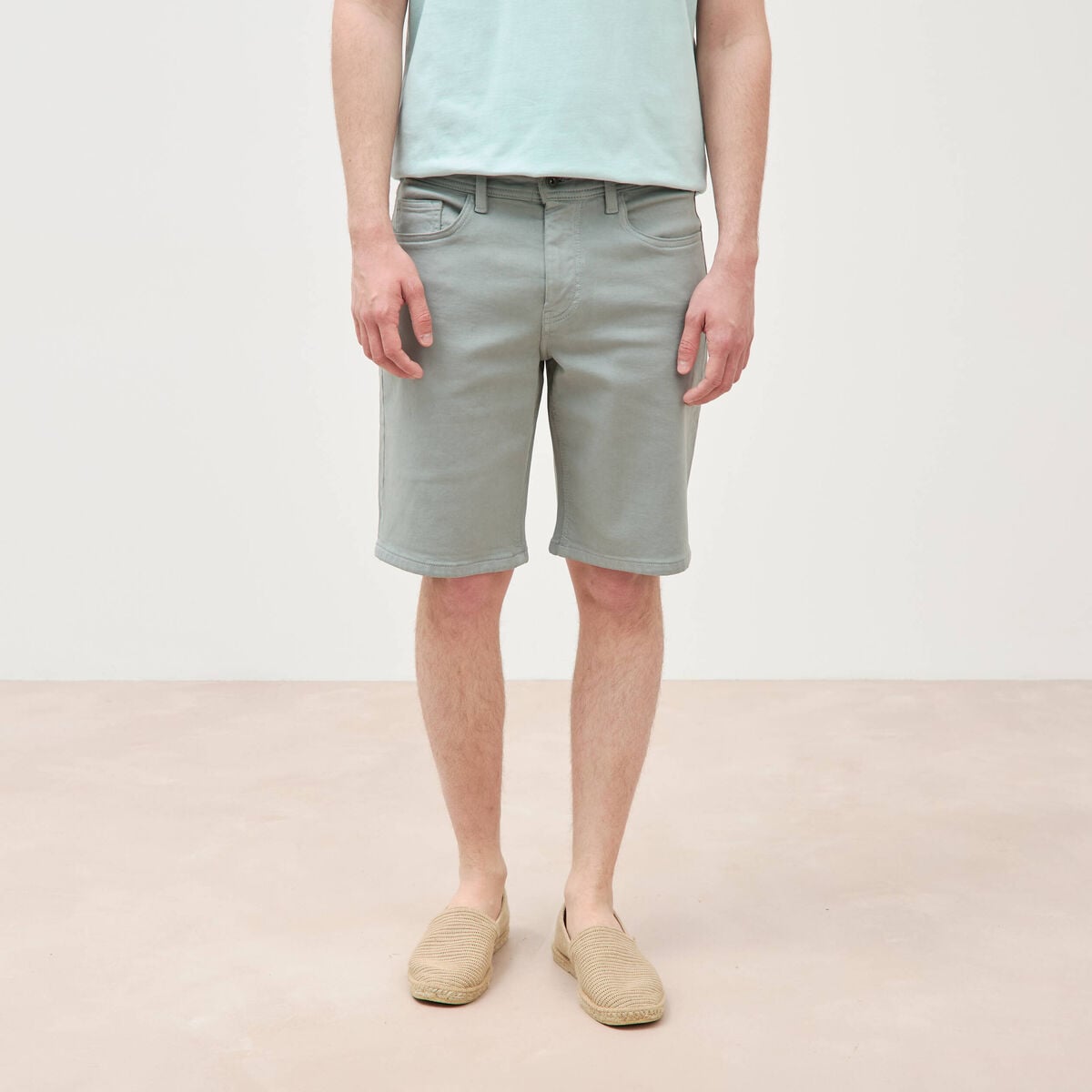 Bermuda vert clair homme
