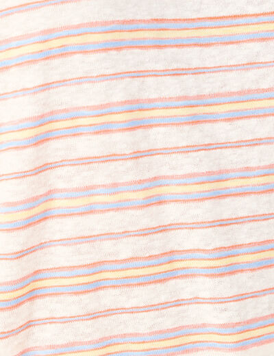 T-shirt manches courtes multicolore femme