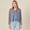 Veste droite éco-responsable bleu femme