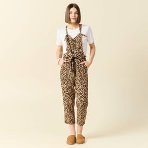 salopette droite 78eme camel femme Salopette droite 7/8ème camel femme