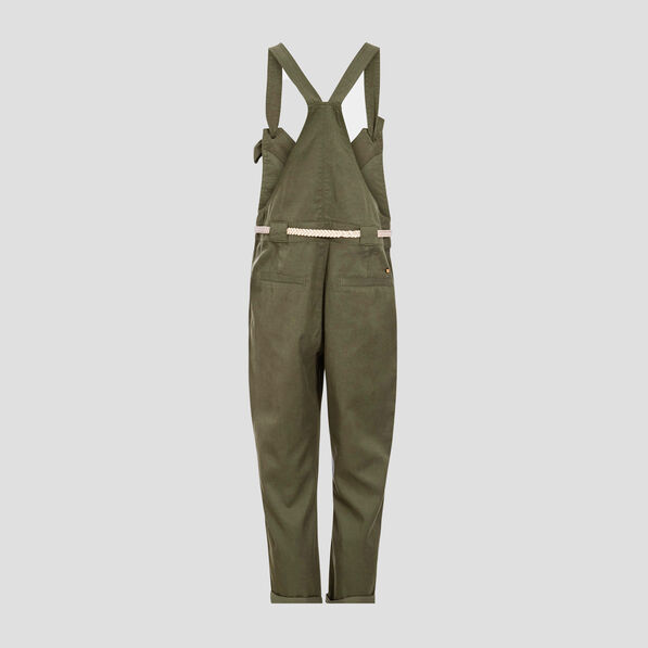 salopette fluide boutonnee vert fonce femme Salopette fluide boutonnée vert foncé femme