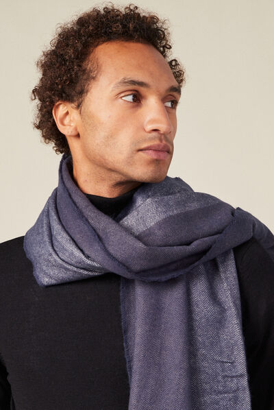 Écharpe bleu marine homme