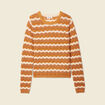 Pull ajouré éco-responsable rouge foncé femme