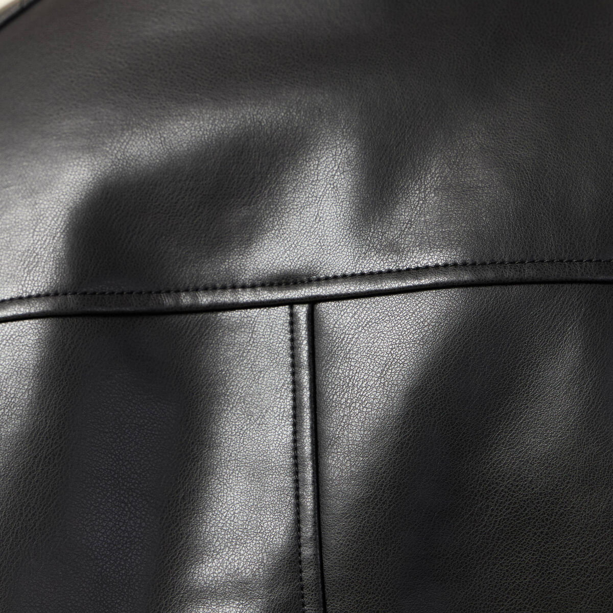 Veste manches longues col biker noir homme