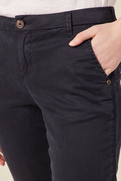 Pantalon chino Instinct bleu foncé femme