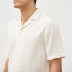 Col boyfriend manches courtes en coton ecru homme