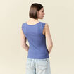 Débardeur bretelles larges bleu gris femme
