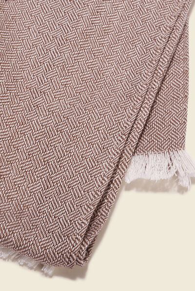 Foulard marron foncé homme