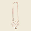 Collier multirangs piécettes couleur or femme