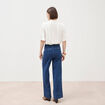 Jeans wide large taille haute bleu clair femme