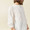 Chemise manches 3/4 brodée ecru femme