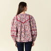 Blouse manches longues bordeaux femme