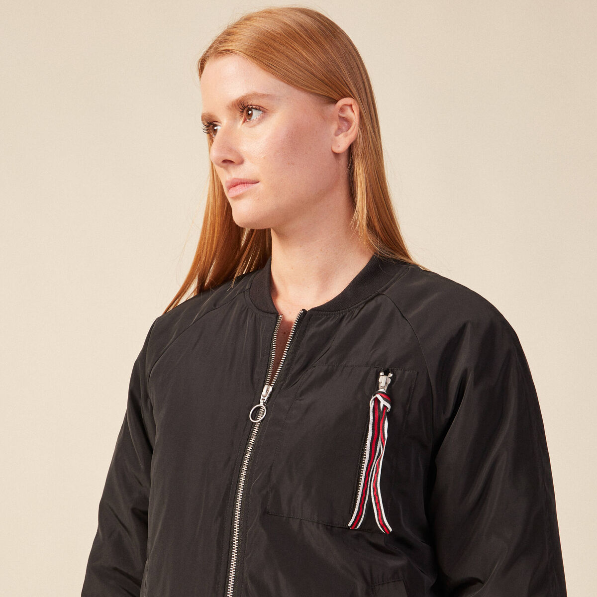 Veste bomber éco-responsable noir femme